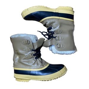 SOREL Manitou Vintage Leather Winter Snow Duck Boots Womens Size 9